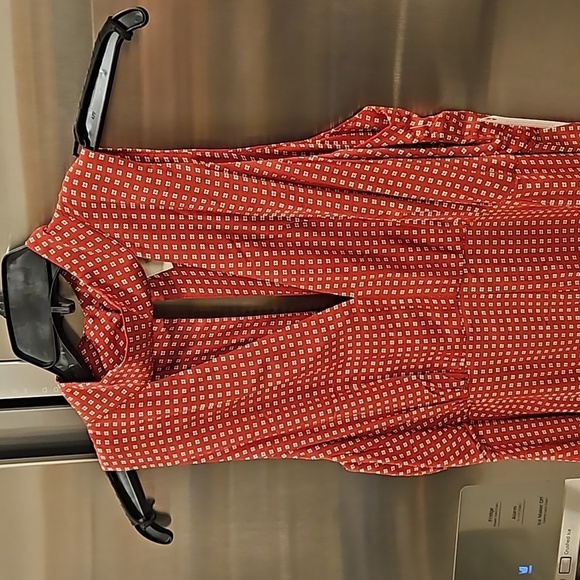 💕MAEVE ANTHRO💕 Farida Mock Neck Jumpsuit ~ Micro-Floral Retro Print 12 NWT - Picture 8 of 15